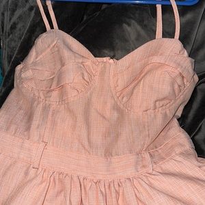 Tangerine Ruched Cup Strappy Wide Leg Jumpsuit